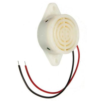 China - 3-24V Devreli 40mm Kulaklı Buzzer - Beyaz