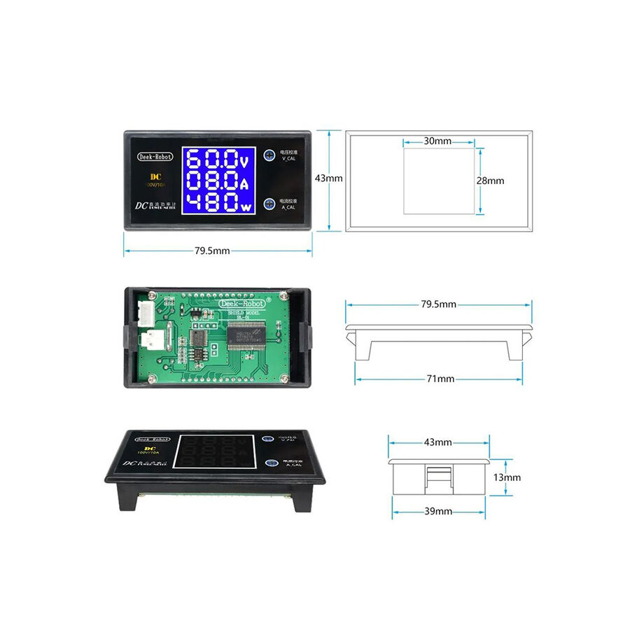 0-100v 10A 1000W Voltmetre - Ampermetre - Wattmetre - 3