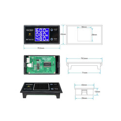 0-100v 10A 1000W Voltmetre - Ampermetre - Wattmetre - Thumbnail