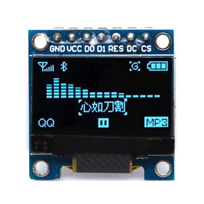 DirencNet - 0.96 inç 128x64 7 Pin OLED Ekran Modülü SSD1306 SPI Mavi