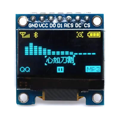 DirencNet - 0.96 inç 128x64 7 Pin OLED Ekran Modülü SSD1306 SPI Sarı-Mavi