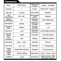 100MHz 500ms/sn Dijital Osiloskop FNIRSI-5012H - Thumbnail