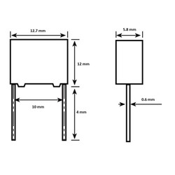 100nF 275VAC 10% Polyester Capacitor 10mm - Thumbnail