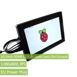 10.1inch HDMI LCD - Enclosed - 1280 × 800-IPS - Raspberry Pi Compatible - Thumbnail