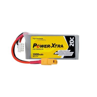 Power-Xtra - 11.1V 3S 1300mAh 3cell Li-Polymer Pil -PX1300XL3S