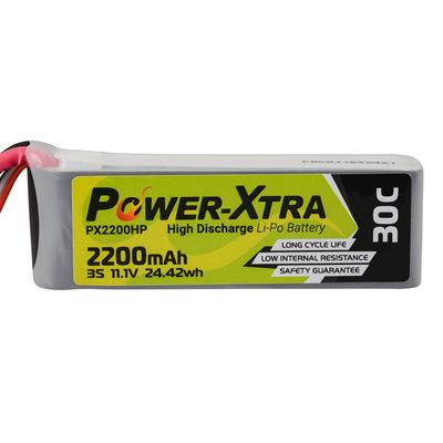 Power-Xtra - 11.1V 3S1P 2200 mAh (30C) Li-Polymer Pil - Soketli