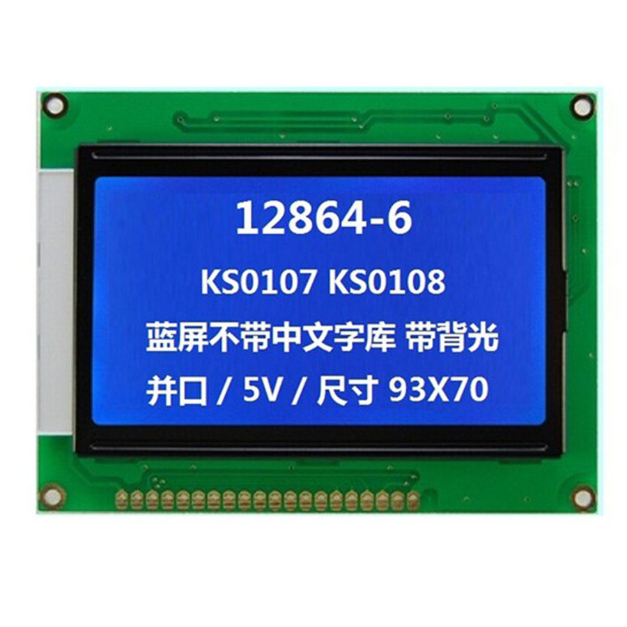 12864-6 V2.0 Grafik LCD Ekran Modülü - Mavi Renkli