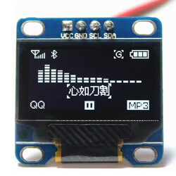 0.96" 128x64 4 Pin Oled Grafik Lcd Ekran - SSD1306 - I2C Beyaz