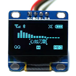 0.96" 128x64 4 Pin Oled Grafik Lcd Ekran - SSD1306 - I2C Mavi