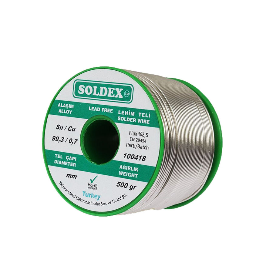  1.2mm 500 Gr Kurşunsuz Lehim Teli - Soldex