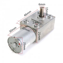 12V 100RPM 90 Degree Geared Motor (90C) - Thumbnail