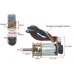 JGA12-N20B - 12V 1500RPM Enkoderli Motor - 2