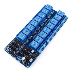 12V 16 Channel Relay Card (Compatible with Development Boards) - Thumbnail