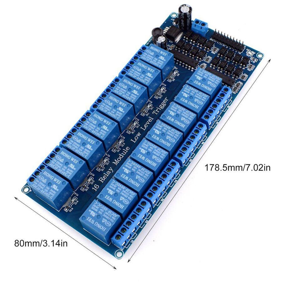12V 16 Channel Relay Card (Compatible with Development Boards)