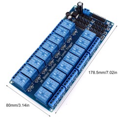 12V 16 Channel Relay Card (Compatible with Development Boards) - Thumbnail