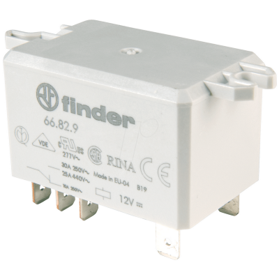 Finder - 12V 30A 2 Kutuplu Röle - 66.82.9.012.0000
