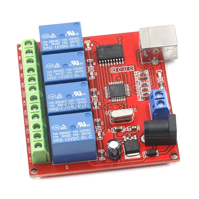  12v 4 Kanal Usb Röle Kartı