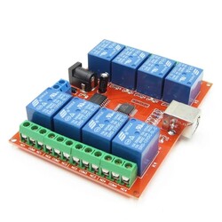 12V 8 Kanal USB Röle Kartı