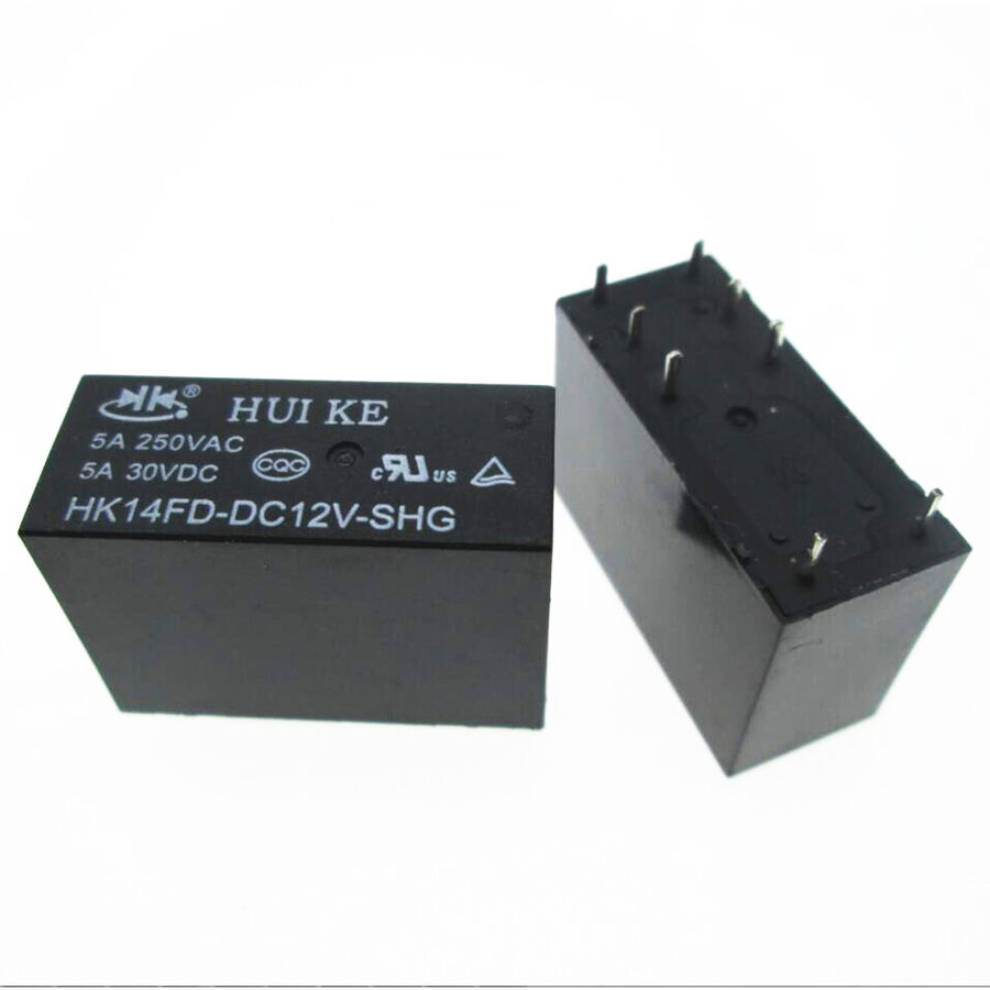 12V Double Contact Relay Huike 4052 (12V 5A) - HK14FD-DC12V-SHG