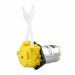 12V DC Peristaltik Dozaj Su Pompası - Sarı