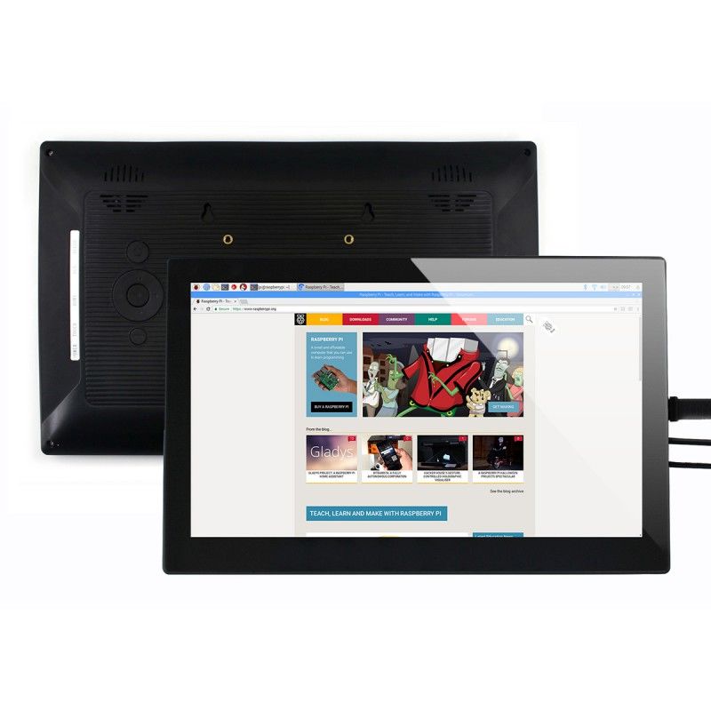 13.3 inç HDMI LCD (H) - Muhafazalı -1920x1080 IPS Dokunmatik Ekran - Raspberry Pi Uyumlu - WaveShare - 1