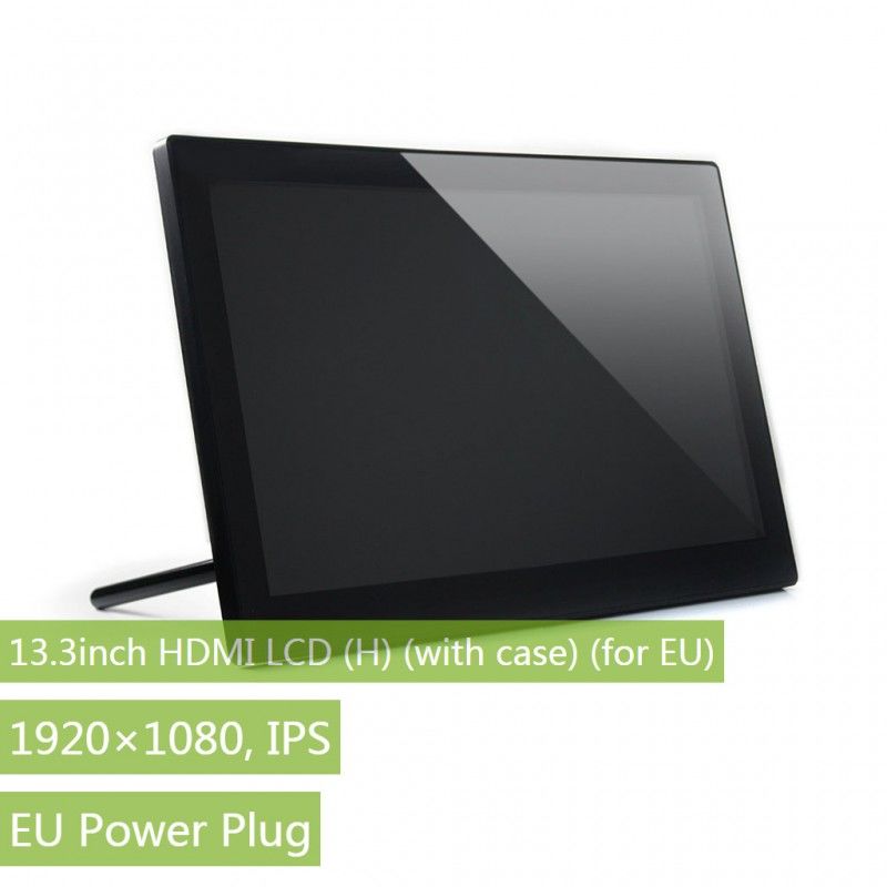13.3 inç HDMI LCD (H) - Muhafazalı -1920x1080 IPS Dokunmatik Ekran - Raspberry Pi Uyumlu - WaveShare - 2