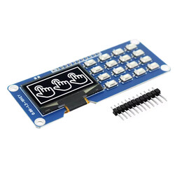 1.3" 4x4 Pin Butonlu Oled Grafik Lcd Ekran 128x64 SSD1116 I2C SPI Beyaz