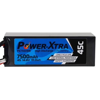 Power-Xtra - 14.8V 4S2P 7500 mAh (45C) Li-Polymer Pil - Soketli