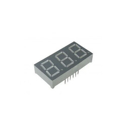 14mm 3'lü Ortak Katot Gri Yüzey Display - Kırmızı