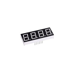 14mm 4′lü Ortak Katot Siyah Yüzey Display - Kırmızı