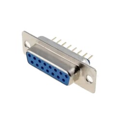 15 Pin İğne Ayak Dişi D-Sub Konnektör