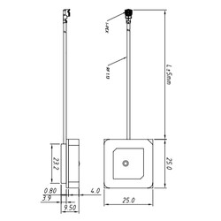 1575.42MHz 5dBi GPS SMA Antenna - Thumbnail