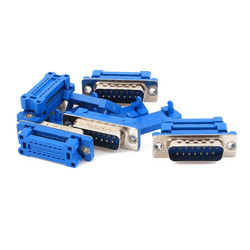 15 Pin Erkek Flat Kablo İçin Sıkıştırmalı D-Sub Konnektör