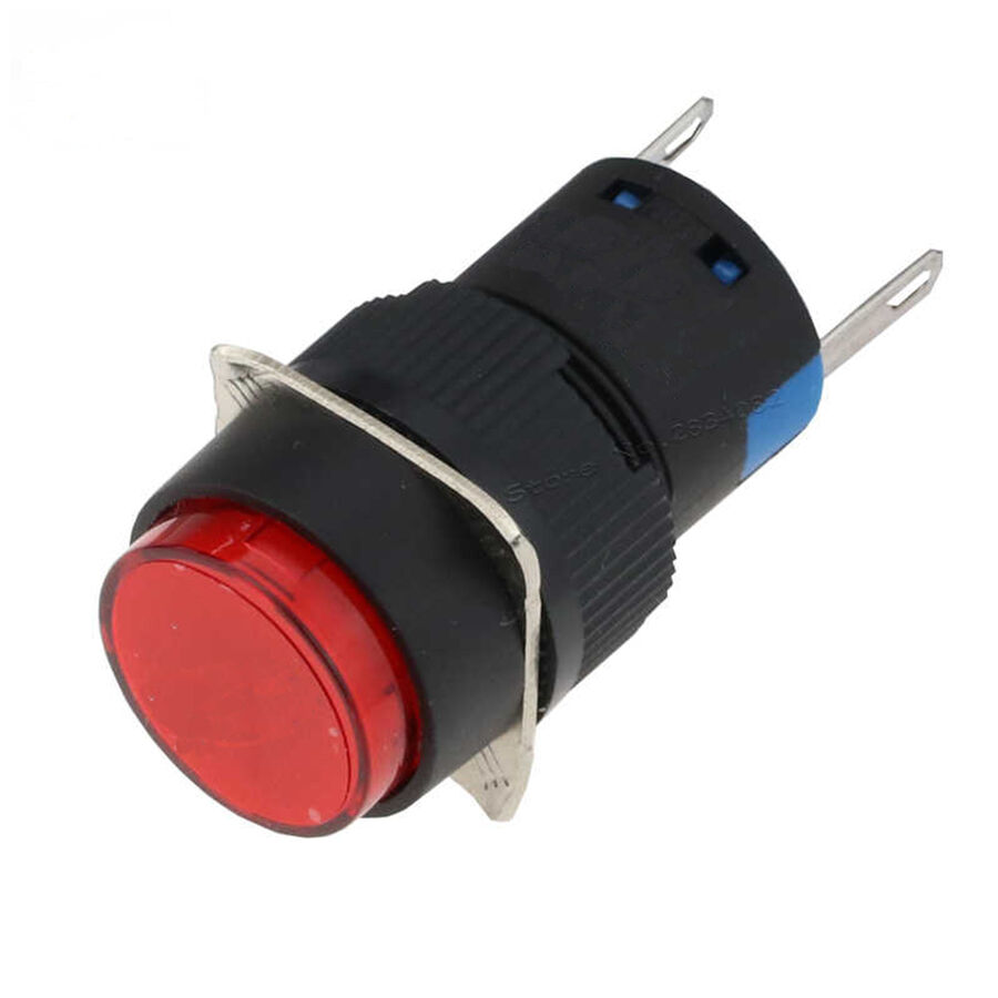 16mm Kırmızı Sinyal Lambası Yuvarlak (Led Voltajı 10-24v)