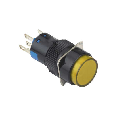 SWION - 16mm Proper Buton Yellow 1NO/1NC Round
