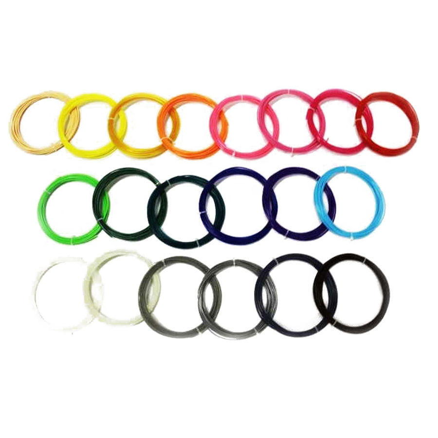 1.75 mm PLA + ABS Rainbow Filament Pack - 20 Colors 10m