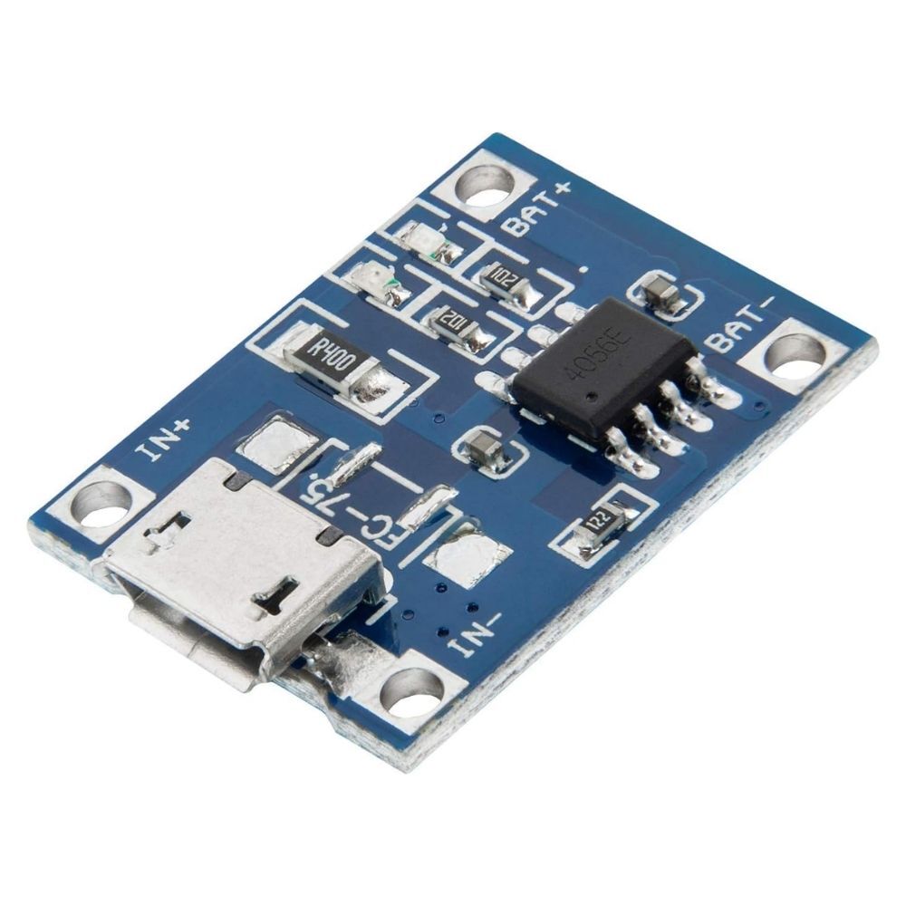 TP4056 1A Lipo - Li Ion Pil Şarj Devresi Micro USB Girişli - 1S Lipo Pil Uyumlu - 1