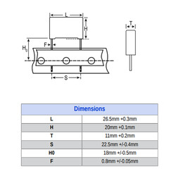 1uF 305VAC 22.5MM 10% X2 - Polyster Capacitor - Thumbnail