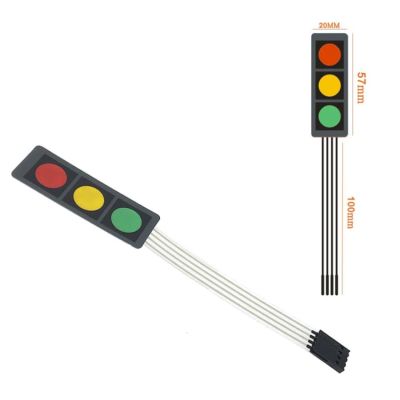 DirencNet - 1x3 Membran Tuş Takımı - Renkli