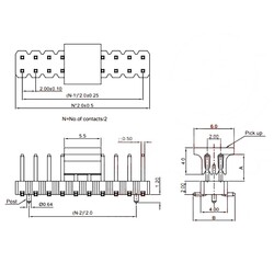 2x4 Erkek Pin Header - 2.00mm - Thumbnail