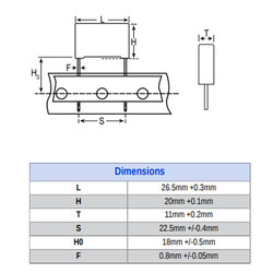 220nF 1000Vdc 5% Polyester Kondansatör 22.5mm - Thumbnail