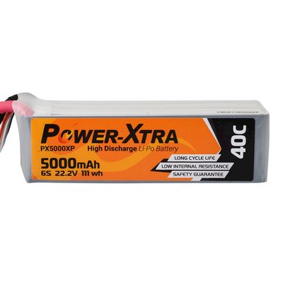 Power-Xtra - 22.2V 6S1P 5000 mAh (40C) Li-Polymer Pil - Soketli