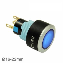 22mm White Light-Broadcast Buton 1NO/1NC