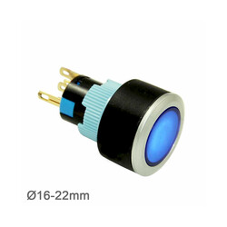 22mm Red Light-light Proper Buton 1NO/1NC