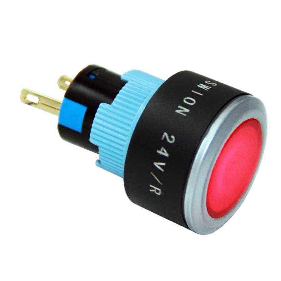 22mm Mavi Sinyal Lambası 2P (Led Voltajı 10-24v)