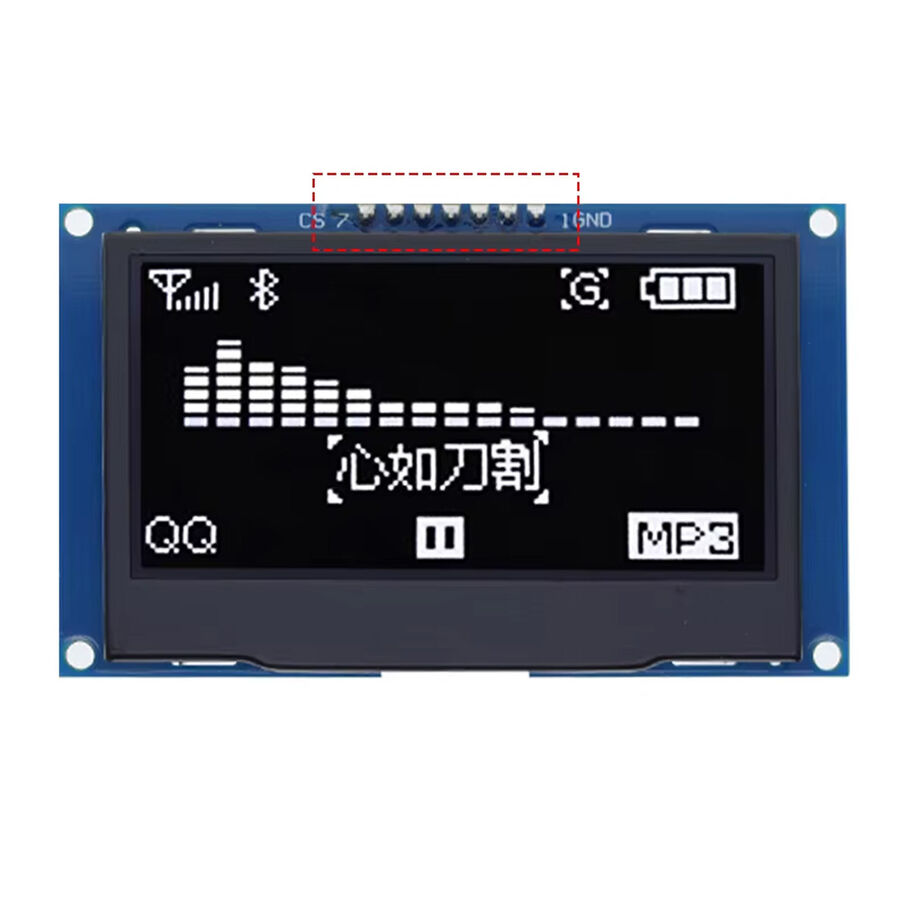2.42 inç 128X64 OLED Ekran SSD1309 7 Pin SPI/IIC I2C Seri Beyaz