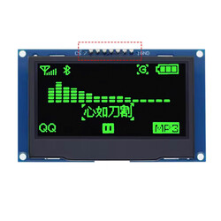 2.42 inç 128X64 OLED Ekran SSD1309 7 Pin SPI/IIC I2C Seri Yeşil