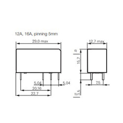 24V 12A 5 Pin Schrack RZ01-1C4-D024 Röle - Thumbnail