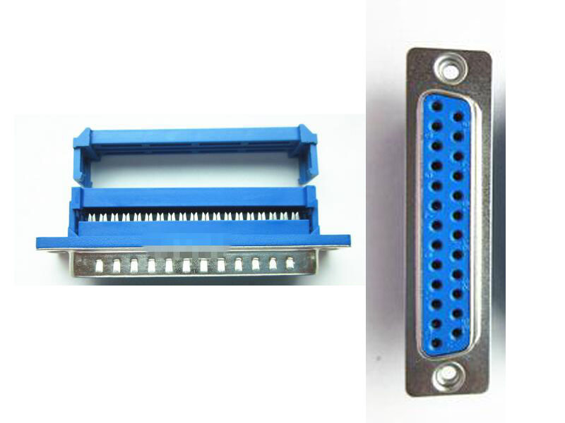 25 Pin Dişi Flat Kablo İçin Sıkıştırmalı D-Sub Konnektör