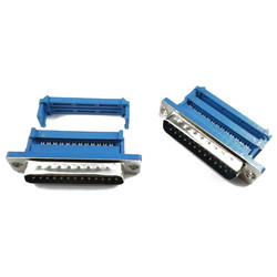 25 Pin Erkek Flat Kablo İçin Sıkıştırmalı D-Sub Konnektör